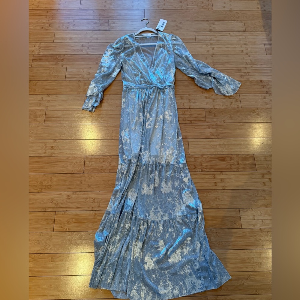 BA&SH VIANCA Silver Dress NWT - Picture 2 of 6